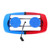 25W 240 LEDs Red Light + Blue Light Waterproof Strobe Light Dome Warning Light, DC 12V Wire Length: 60cm