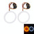 2 PCS 3inch 6W White Light + Yellow Light Car Angel Eyes Light, DC 12V Cable Length: 50cm