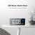 Bedside Alarm Clock Sound Control Mirror LED Music Clock (White)