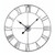 40cm Retro Living Room Iron Round Roman Numeral Mute Decorative Wall Clock (Silver)
