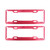 2 PCS Car License Plate Frames Car Styling License Plate Frame Aluminum Alloy Universal License Plate Holder Car Accessories(Red)