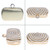 Women Fashion Banquet Party Pearl Handbag(Gold)