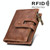 Genuine Cowhide Leather Crazy Horse Texture Zipper 3-folding Card Holder Wallet RFID Blocking Coin Purse Card Bag Protect Case for Men, Size: 12*9.5*3.5cm(Taupe) Genuine Cowhide Leather Crazy Horse Texture Zipper 3-folding Card Holder Wallet RFID Blocking Coin Purse Card Bag Protect Case for Men, Size: 12*9.5*3.5cm(Taupe)