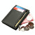 Cowhide Leather Solid Color Zipper Card Holder Wallet RFID Blocking Coin Purse Card Bag Protect Case, Size: 11*8*1.5cm (Coffee)