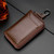 9105 Waist Hanging Large-capacity Zipper Leather Keys Holder Bag Multi-function Wallet (Brown)