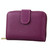 KB132 Female Style Full Grain Cow Leather Multifunctional RFID Wallet/ Card Bag/ Driving License Package(Purple)