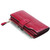 8236 Antimagnetic RFID Multi-function Oil Wax Leather Lady Wallet Large-capacity Purse (Red)