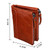 Genuine Cowhide Leather Crazy Horse Texture Dual Zipper Short Style Card Holder Wallet RFID Blocking Card Bag Protect Case for Men, Size: 12.1*9.4*2.7cm(Orange)
