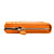 Genuine Cowhide Leather Solid Color Zipper Vertical Card Holder Wallet RFID Blocking Card Bag Protect Case with 12 Card Slots, Size: 11.5*7.5cm(Orange)