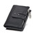 Genuine Cowhide Leather Crazy Horse Texture Zipper 3-folding Card Holder Wallet RFID Blocking Coin Purse Card Bag Protect Case for Men, Size: 12*9.5*3.5cm(Black)