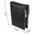 Genuine Cowhide Leather Crazy Horse Texture Zipper 3-folding Card Holder Wallet RFID Blocking Coin Purse Card Bag Protect Case for Men, Size: 12*9.5*3.5cm(Black)
