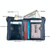 Genuine Cowhide Leather Crazy Horse Texture Dual Zipper Short Style Card Holder Wallet RFID Blocking Card Bag Protect Case for Men, Size: 12.1*9.4*2.7cm(Blue)