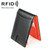 9606 Cowhide Leather Anti-magnetic RFID Multiple Card Slots Wallet for Men, with Zipper Bag(Black)