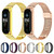Mijobs Milan CS Screwless Buckle Metal Watch Band Case for Xiaomi Mi Band 3 & 4 & 5 & 6, Host not Included(Blue)
