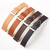 First Layer Retro Cowhide Frosted Leather Quick Release Universal Watch Band, Size 16mm(Black)