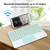 250C 10 inch Universal Tablet Round Keycap Wireless Bluetooth Keyboard with Touch Panel (Dark Green)