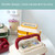 Cute Rabbit Double Layer Plastic Lunch Box Large Capacity Portable Lunch Box, Style: Large Yellow