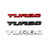 8 PCS Car Alloy Modified Turbocharged TURBO Metal Car Sticker Sports Body Sticker Car Tail Label Side Decoration Sticker, Model: Large 12 X 1.4cm(Red)