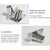 Thicken 316 Stainless Steel 60-Degree Square Tube Base Marine Boat Hardwares, Specifications: 25mm