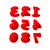 5 PCS Food Grade Silicone Cake Mould Digital Chocolate Biscuit Baking Mould, Specification: Number 8