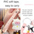 5 PCS MX-80002 Raincoat Piggy Keychain Cute Soft Rubber Doll Car Keyring(Cow)