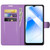 For OPPO A55 5G Litchi Texture Horizontal Flip Protective Case with Holder & Card Slots & Wallet(Purple)