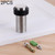 2 PCS Rubber Anti-Collision Door Gear Punching Stainless Steel Round Door Resistant Home Floor-Shaped Cylindrical Door Touch, Specification: 80mm Punch