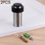 2 PCS Rubber Anti-Collision Door Gear Punching Stainless Steel Round Door Resistant Home Floor-Shaped Cylindrical Door Touch, Specification: 80mm With Plastic Head Punch