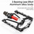 1pair WEST BIKING YP0802083 Mountain Bike Aluminum Alloy Pedal Lightweight Bearing Foot Pedal(Red)