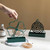 2 PCS Simple Hangable Wrought Iron Mosquito Coil Holder Portable Fireproof Mosquito Coil Tray Incense Burner Ornaments Triangle ( Ink Green)