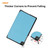ENKAY PU Leather + Plastic Case with Three-folding Holder for Samsung Galaxy Tab A7 Lite T220 / T225(Light Blue)