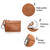 AP122 Leather Mini Multifunctional Coin Purse Small Card Holder Retro Zipper Short Clutch(Army Green)