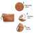 AP122 Leather Mini Multifunctional Coin Purse Small Card Holder Retro Zipper Short Clutch(Light Brown)