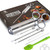 Stainless Steel Spice Syringe Barbecue Tool Turkey Needle Set(Blue)