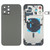 Battery Back Cover (with Side Keys & Card Tray & Power + Volume Flex Cable & Wireless Charging Module) for iPhone 12 Pro Max(Black)