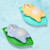 3 PCS Bathroom Playing Toys Baby Bathing Water Dolls On The Chain Swimming Bears And Lizards For Children(Light Blue Bear)