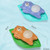 3 PCS Bathroom Playing Toys Baby Bathing Water Dolls On The Chain Swimming Bears And Lizards For Children(Light Blue Bear)