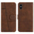 For iPhone X / XS Stitching Calf Texture Buckle Horizontal Flip Leather Case with Holder & Card Slots & Wallet & Lanyard(Brown)