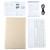 A500-A Detachable Bluetooth Keyboard Ultrathin Horizontal Flip Leather Tablet Case with Touchpad & Holder for Samsung Galaxy Tab A7 10.4 (2020) T500 / T505(Gold)