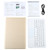 AM10-A Detachable Bluetooth Backlight Keyboard Ultrathin Horizontal Flip Leather Tablet Case with Touchpad & Holder for Lenovo M10 Plus 10.3 inch X606F(Gold)