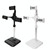 Telescopic Adjustment Live Frame Desktop Tablet Mobile Phone Bracket, Specification: K06 Three-seat  (Black)