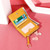 928666 Multi-Card Keychain Coin Purse Short Ladies Wallet(Blue)