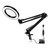 LED Eye Protection Reading Book Light USB Folding Clip Magnifying Glass Electronic Maintenance Light(5X-S (Black))