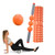 3 in 1 Eva Foam Roller Hollow Muscle Relaxation Roller Yoga Column Set, Length:  33cm (Orange Crescent)