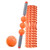 3 in 1 Eva Foam Roller Hollow Muscle Relaxation Roller Yoga Column Set, Length:  33cm (Orange Crescent)