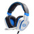 SADES AH-28 3.5mm Plug Wire-controlled Noise Reduction E-sports Gaming Headset with Retractable Microphone, Cable Length: 2m(White Blue)