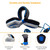SADES AH-28 3.5mm Plug Wire-controlled Noise Reduction E-sports Gaming Headset with Retractable Microphone, Cable Length: 2m(White Blue)