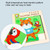 2 PCS Cartoon Animal Double-Sided Klotski Puzzle Children Wooden Toy Early Education Jigsaw Puzzle(Dolphin)