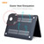 ENKAY 3 in 1 Matte Laptop Protective Case + US Version TPU Keyboard Film + Anti-dust Plugs Set for MacBook Pro 13.3 inch A1706 / A1989 / A2159 (with Touch Bar)(Orange)
