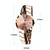 FNGEEN 5808 Women Fashion Steel Strap Quartz Watch Couple Watch(White Steel Black Surface)